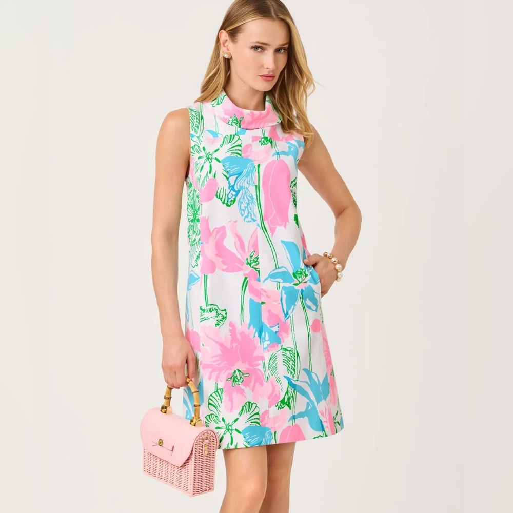 NWT Lilly Pulitzer Payson Dress in Viney Liney Print Size L